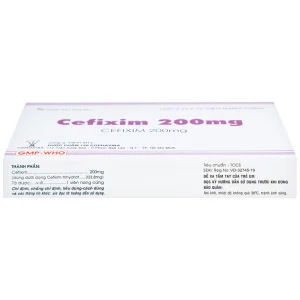 Thuốc Cefixim 200mg Cophavina điều trị nhiễm khuẩn (2 vỉ x 10 viên)