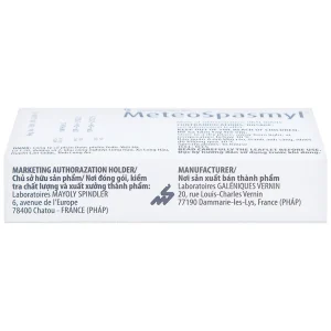 Thuốc Meteospasmyl Mayoly Spindler điều trị các rối loạn đường ruột (2 vỉ x 10 viên)