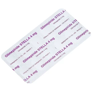 Thuốc Glimepiride Stella 4mg kiểm soát đường huyết ở bệnh tiểu đường típ 2 (3 vỉ x 10 viên)