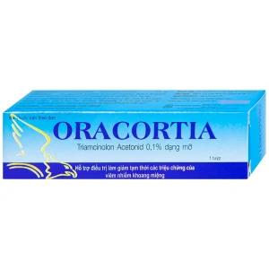 Thuốc mỡ Oracortia 0,1% Thai Nakorn Patana giảm triệu chứng viêm nhiễm khoang miệng, loét do chấn thương (5g)