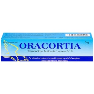 Thuốc mỡ Oracortia 0,1% Thai Nakorn Patana giảm triệu chứng viêm nhiễm khoang miệng, loét do chấn thương (5g)