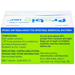 Thuốc cốm Probio IMP bổ sung vi khuẩn có ích ở ruột (14 gói x 1g)