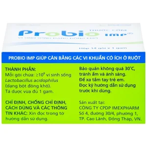 Thuốc cốm Probio IMP bổ sung vi khuẩn có ích ở ruột (14 gói x 1g)