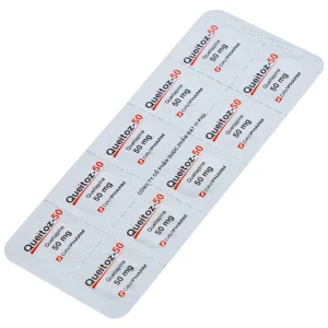 Thuốc Queitoz-50 Davipharm điều trị tâm thần phân liệt, rối loạn lưỡng cực (3 vỉ x 10 viên)