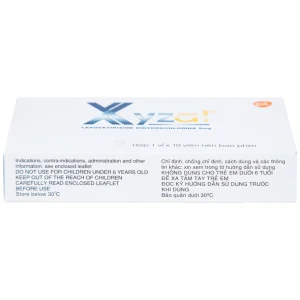 Thuốc Xyzal 5mg GSK điều trị triệu chứng viêm mũi dị ứng theo mùa (1 vỉ x 10 viên)