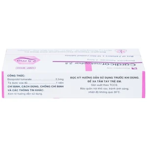 Thuốc Cardicor Mekophar 2.5 điều trị tăng huyết áp, đau thắt ngực (3 vỉ x 10 viên)