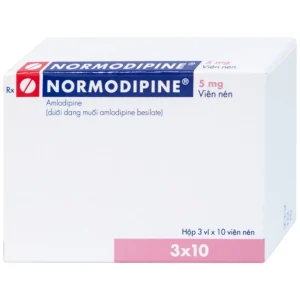 Viên nén Normodipine 5mg Gedeon điều trị tăng huyết áp, đau thắt ngực ổn định (3 vỉ x 10 viên)