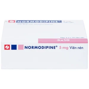 Viên nén Normodipine 5mg Gedeon điều trị tăng huyết áp, đau thắt ngực ổn định (3 vỉ x 10 viên)