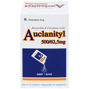 Bột Auclanityl 500/62.5mg Tipharco điều trị nhiễm khuẩn (12 gói x 3,8g)