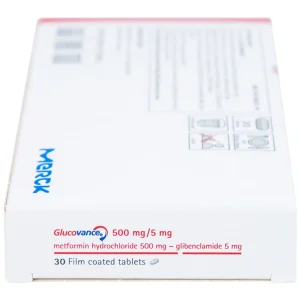 Thuốc Glucovance 500mg/5mg Merck điều trị bệnh đái tháo đường típ 2 (2 vỉ x 15 viên)