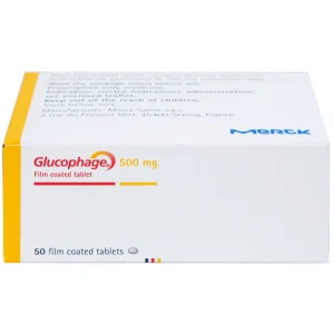 Thuốc Glucophage 500mg Merck điều trị đái tháo đường típ 2 (5 vỉ x 10 viên)