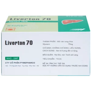 Viên nang cứng Liverton 70 Pymepharco điều trị bệnh gan, giải độc gan, rối loạn về gan (10 vỉ x 10 viên)