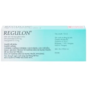 Thuốc Regulon Gedeon tránh thai hằng ngày (1 vỉ x 21 viên)