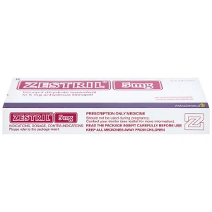 Thuốc Zestril 5mg AstraZeneca điều trị tăng huyết áp, suy tim (2 vỉ x 14 viên)