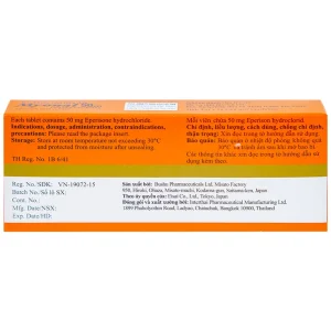 Viên nén Myonal 50mg Eisai cải thiện tăng trương lực cơ và điều trị liệt cứng (3 vỉ x 10 viên)