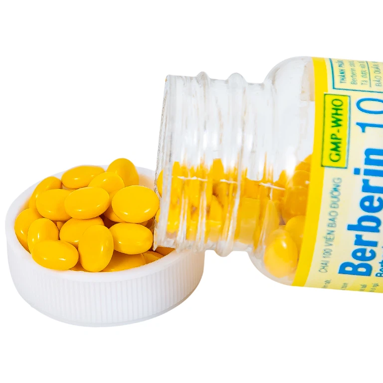 Thuốc Berberin 10mg Pharimexco điều trị lỵ, viêm ruột, tiêu chảy (100 viên)