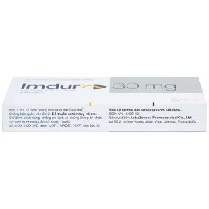 Thuốc Imdur 30mg AstraZeneca điều trị dự phòng đau thắt ngực (2 vỉ x 15 viên)
