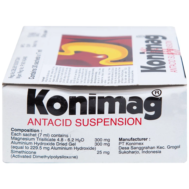 Hỗn dịch uống Konimag PT Konimex giảm buồn nôn, khó tiêu, loét đường tiêu hóa (30 gói x 7ml)