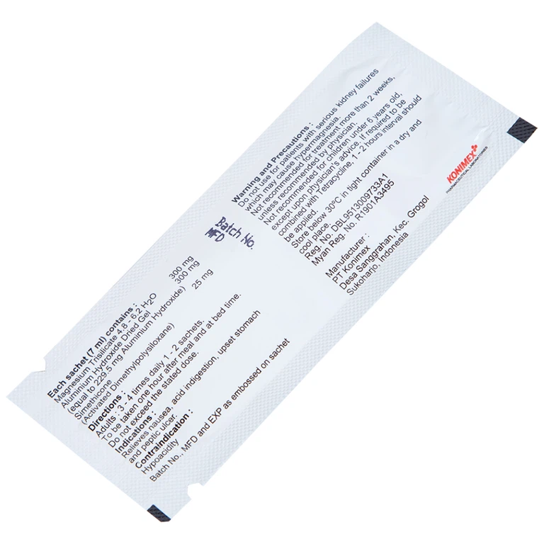 Hỗn dịch uống Konimag PT Konimex giảm buồn nôn, khó tiêu, loét đường tiêu hóa (30 gói x 7ml)