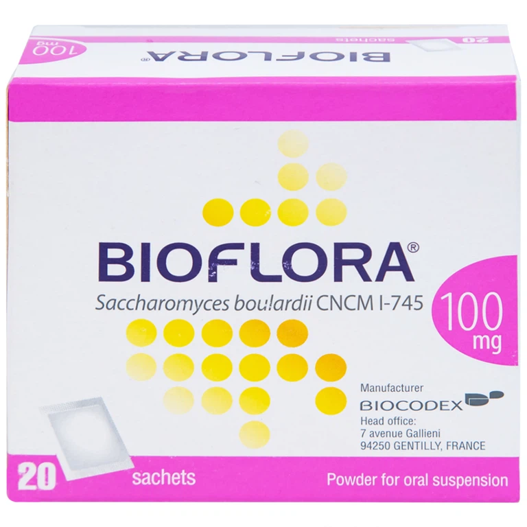 Bột Bioflora 100mg Biocodex điều trị tiêu chảy (20 gói)