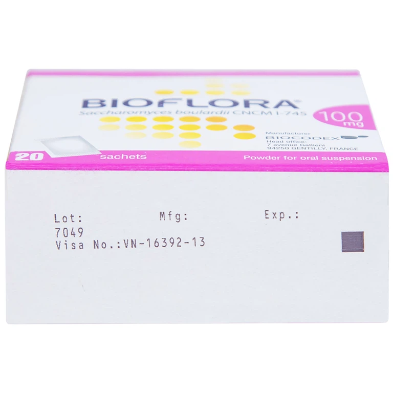 Bột Bioflora 100mg Biocodex điều trị tiêu chảy (20 gói)