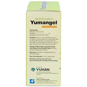 Hỗn dịch uống Yumangel Yuhan kháng acid và cả thiện loét dạ dày - tá tràng (20 gói x 15ml)