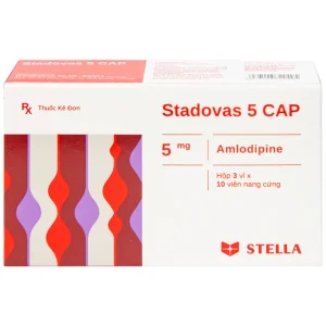 Thuốc Stadovas 5 CAP Stella điều trị tăng huyết áp, đau thắt ngực mạn tính ổn định (3 vỉ x 10 viên)