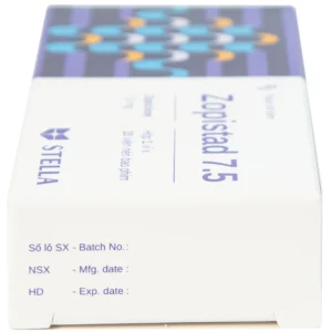 Thuốc Zopistad 7.5 Stella hỗ trợ điều trị ngắn hạn chứng mất ngủ (1 vỉ x 10 viên)
