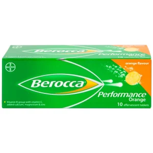 Viên sủi Berocca Bayer bổ sung vitamin và khoáng chất (10 viên)