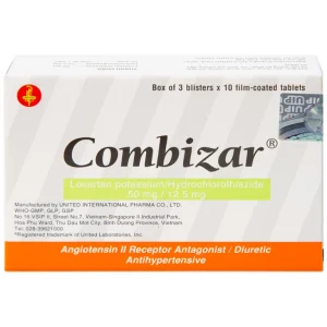 Thuốc Combizar United điều trị cao huyết áp (3 vỉ x 10 viên)