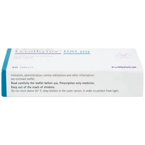 Thuốc Levothyrox 100µg Merck điều trị bướu giáp, suy giáp, ung thư giáp (3 vỉ x 10 viên)