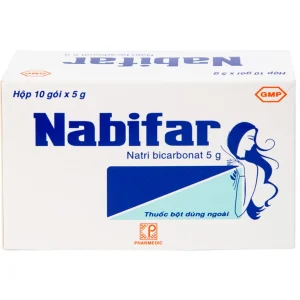 Thuốc bột Nabifar Pharmedic dùng vệ sinh phụ nữ (10 gói x 5g)