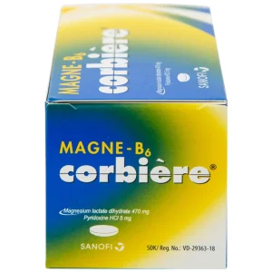 Viên nén Magne-B6 Corbière Sanofi điều trị thiếu magnesi riêng biệt hay kết hợp (5 vỉ x 10 viên)