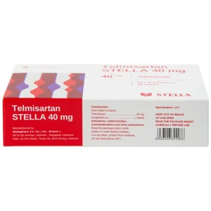 Thuốc Telmisartan Stella 40mg điều trị tăng huyết áp, phòng ngừa tim mạch (3 vỉ x 10 viên)