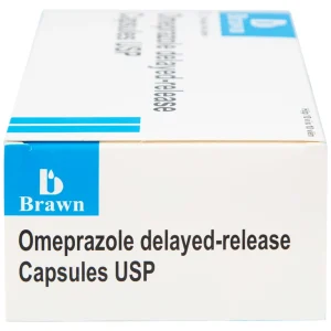 Viên nang Omeprazole Delayed Release Brawn điều trị loét dạ dày tá tràng (10 vỉ x 10 viên)