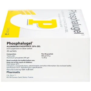 Hỗn dịch uống Phosphalugel Sanofi giảm độ axit của dạ dày (26 gói x 20g)