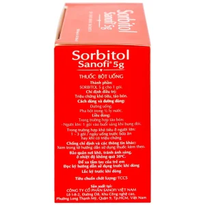 Thuốc bột Sorbitol Sanofi 5g điều trị triệu chứng táo bón, khó tiêu (20 gói x 5g)