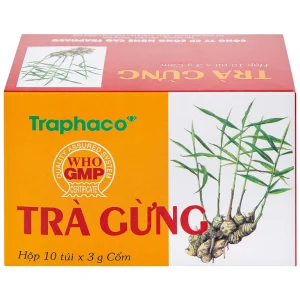 Trà Gừng Traphaco điều trị đau bụng do lạnh, đầy trướng, không tiêu (10 gói x 3g)