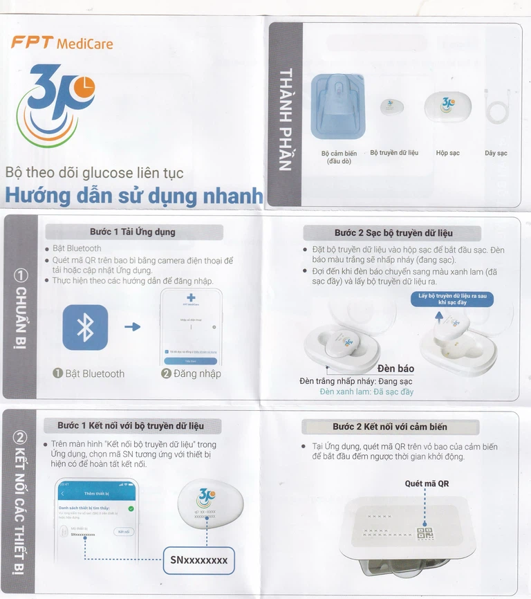 Bộ truyền dữ liệu máy đo đường huyết liên tục 3P