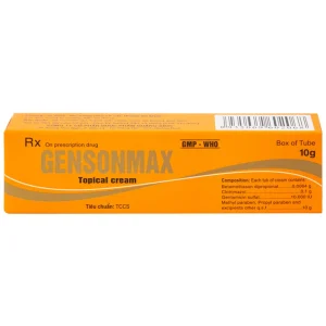 Kem bôi da Gensonmax Quapharco giảm biểu hiện viêm của các bệnh về da (10g)