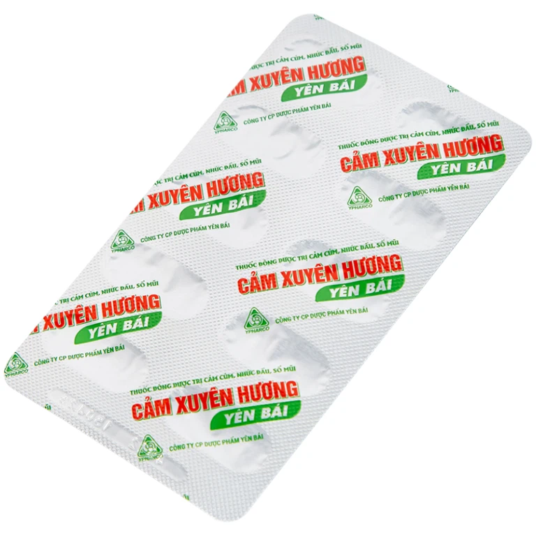 Thuốc Cảm Xuyên Hương Yên Bái điều trị cảm cúm, cảm lạnh (10 vỉ x 10 viên)