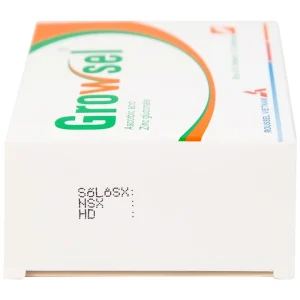 Thuốc Growsel Roussel điều trị bệnh do thiếu vitamin C và kẽm (3 vỉ x 10 viên)