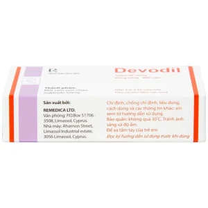Thuốc Devodil Remedica điều trị ngắn hạn chứng lo âu, rối loạn hành vi nghiêm trọng (2 vỉ x 10 viên)