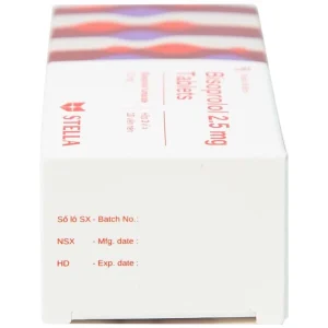 Thuốc Bisoprolol 2.5mg Tablets Stella điều trị tăng huyết áp, đau thắt ngực mạn tính ổn định (3 vỉ x 10 viên)