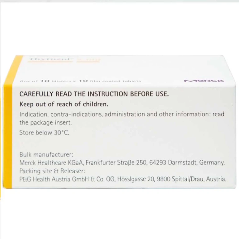 Thuốc Thyrozol 5mg Merck điều trị cường giáp (10 vỉ x 10 viên)