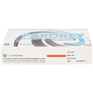 Viên nén Parokey 20mg DaViPharm điều trị trầm cảm, rối loạn ám ảnh cưỡng bức (3 vỉ x 10 viên)