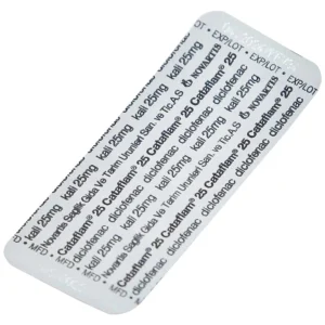 Thuốc Cataflam 25 Novartis điều trị đau sau chấn thương, viêm và sưng do bong gân (1 vỉ x 10 viên)