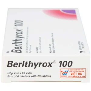Thuốc Berlthyrox 100 Menarini điều trị thiểu năng tuyến giáp (4 vỉ x 25 viên)