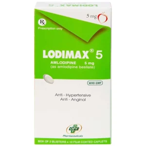 Viên nén Lodimax 5 OPV Pharma chống tăng huyết áp, đau thắt ngực (2 vỉ x 10 viên)