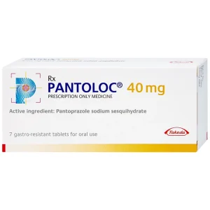 Viên nén Pantoloc 40mg Takeda điều trị viêm thực quản trào ngược (1 vỉ x 7 viên)